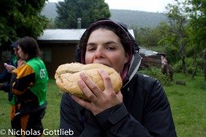 Daphnee enjoys her winnings.