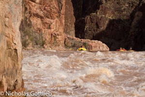 Our last-second armada of rafts coming into Granite.