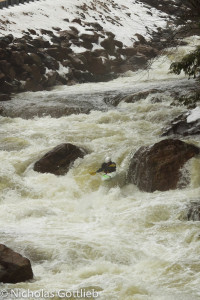 Dan Warner on the West Branch Deerfield before Christmas.